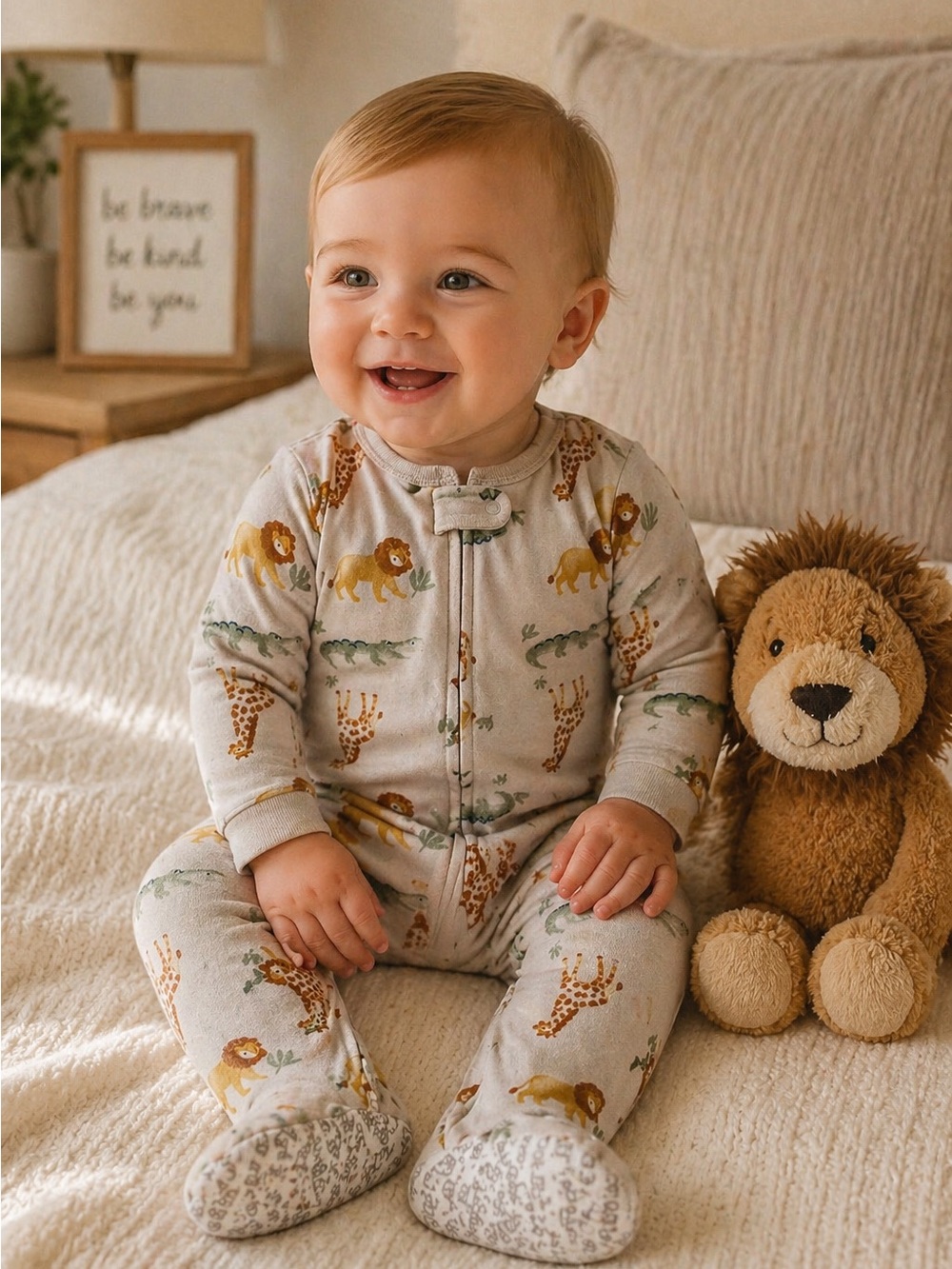Carter’s Safari Animal Footed Pajamas 2T NWT Soft Fleece Zip Sleeper Boys Gift